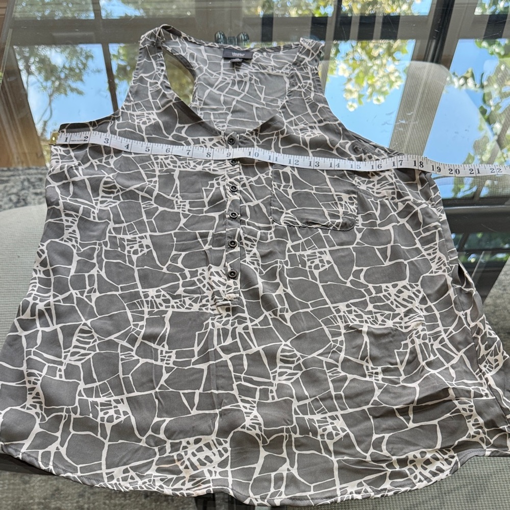 Gray and White Patterned Tank Top by Mossimo